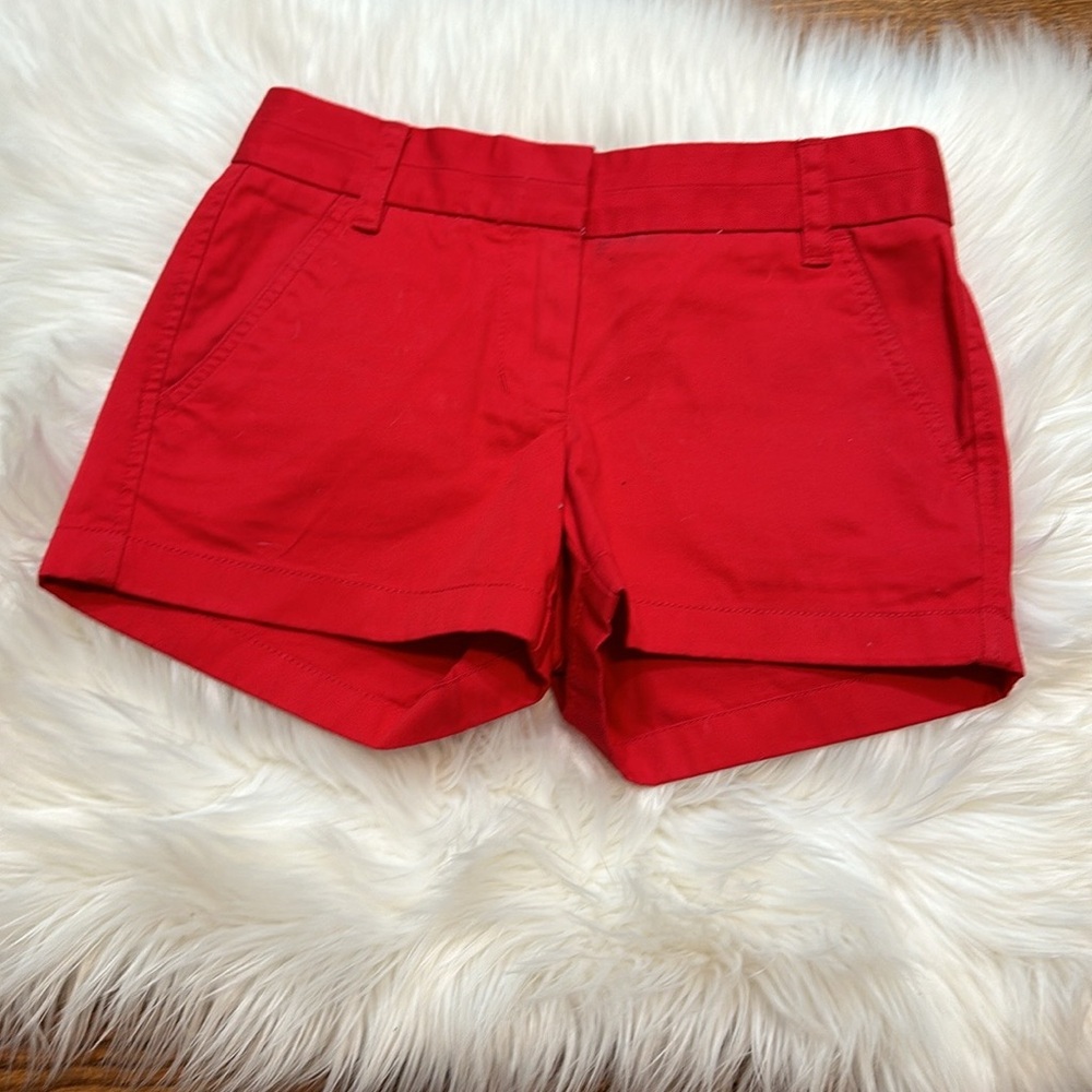 J. Crew 3" Chino Shorts in Red - Picture 2 of 4